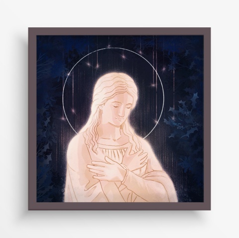 Ikona z Matką Boską kwadratowa