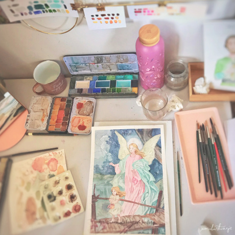 Obraz na zamówienie malowany akwarelami