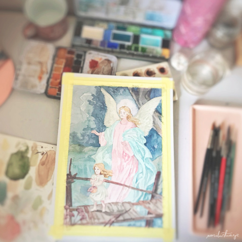 Obraz na zamówienie malowany akwarelami