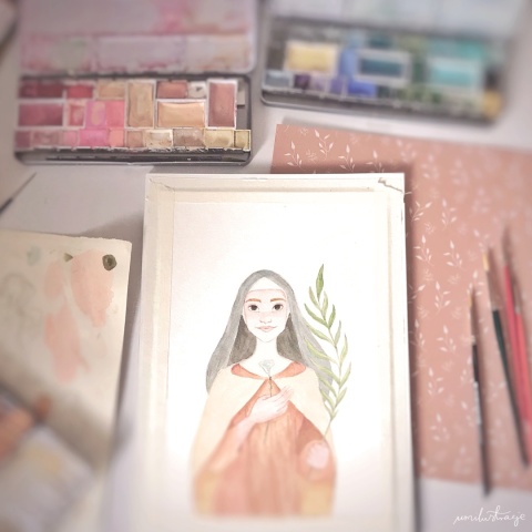 Obraz na zamówienie malowany akwarelami